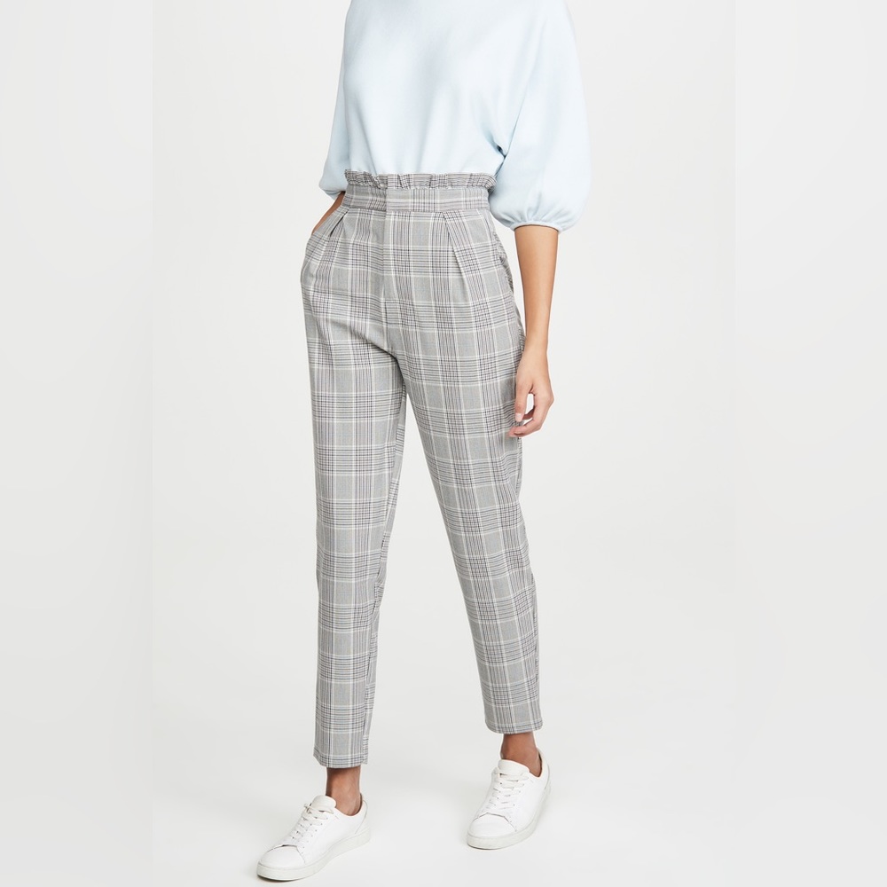 Cupcakes and Cashmere Plaid High Waisted Ankle Pant